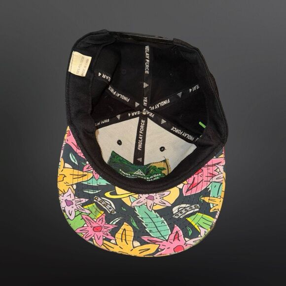 Rare Findlay Hat Airwave With Neon Rope Crown Fit Flowers on Brim Snapack Cap - Picture 4 of 7